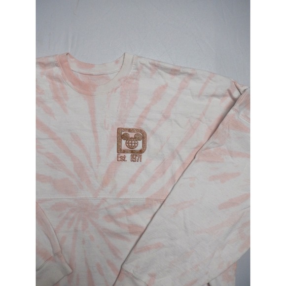 Disney Parks Spirit Jersey Tie Dye Pink White LWalt Disney World Long Sleeve - Picture 2 of 9